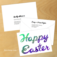 Easter Card 5x5 with Envelope 5.25x7.25 + Address Template, Printable INSTANT DOWNLOAD, Edit with Corjl, Seasonal Cards #6EC_1EN 088 CH1