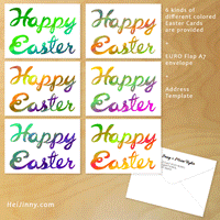 Easter Card 5x5 with Envelope 5.25x7.25 + Address Template, Printable INSTANT DOWNLOAD, Edit with Corjl, Seasonal Cards #6EC_1EN 088 CH1