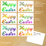 Easter Card 5x5 with Envelope 5.25x7.25 + Address Template, Printable INSTANT DOWNLOAD, Edit with Corjl, Seasonal Cards #6EC_1EN 088 CH1