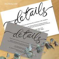 Wedding Details Card Template, 6x4 + 5x3.5, Printable INSTANT DOWNLOAD, Editable PDF, DIY, Edit with Corjl, ONLY Text #2S_D 003 CH1