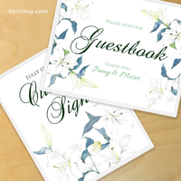 Watercolor Floral, White Lily Custom Sign Template, Wedding, INSTANT DOWNLOAD, Editable Text, DIY, Create Unlimited Signs, 5x7 & 8x10, Edit with Corjl #4S_CS 094 L1