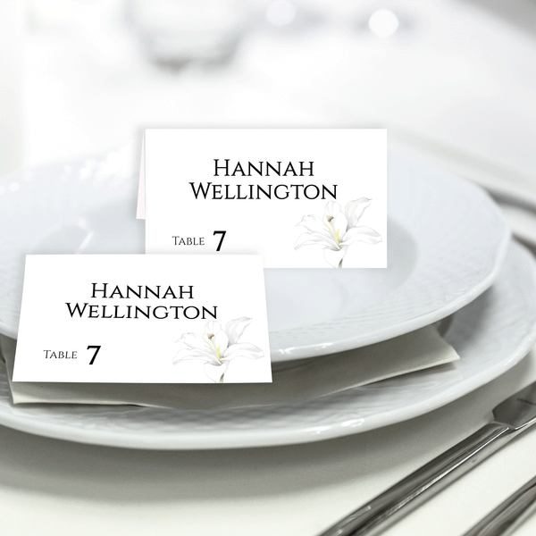 Free customizable wedding place cards templates