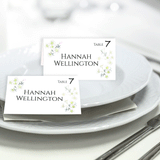 Wedding Place Card Template, Watercolor Floral, Flower Wax, 3.5x2 flat & tent, Printable INSTANT DOWNLOAD, Editable PDF, Edit with Corjl, DIY #2S_PC 046 W1